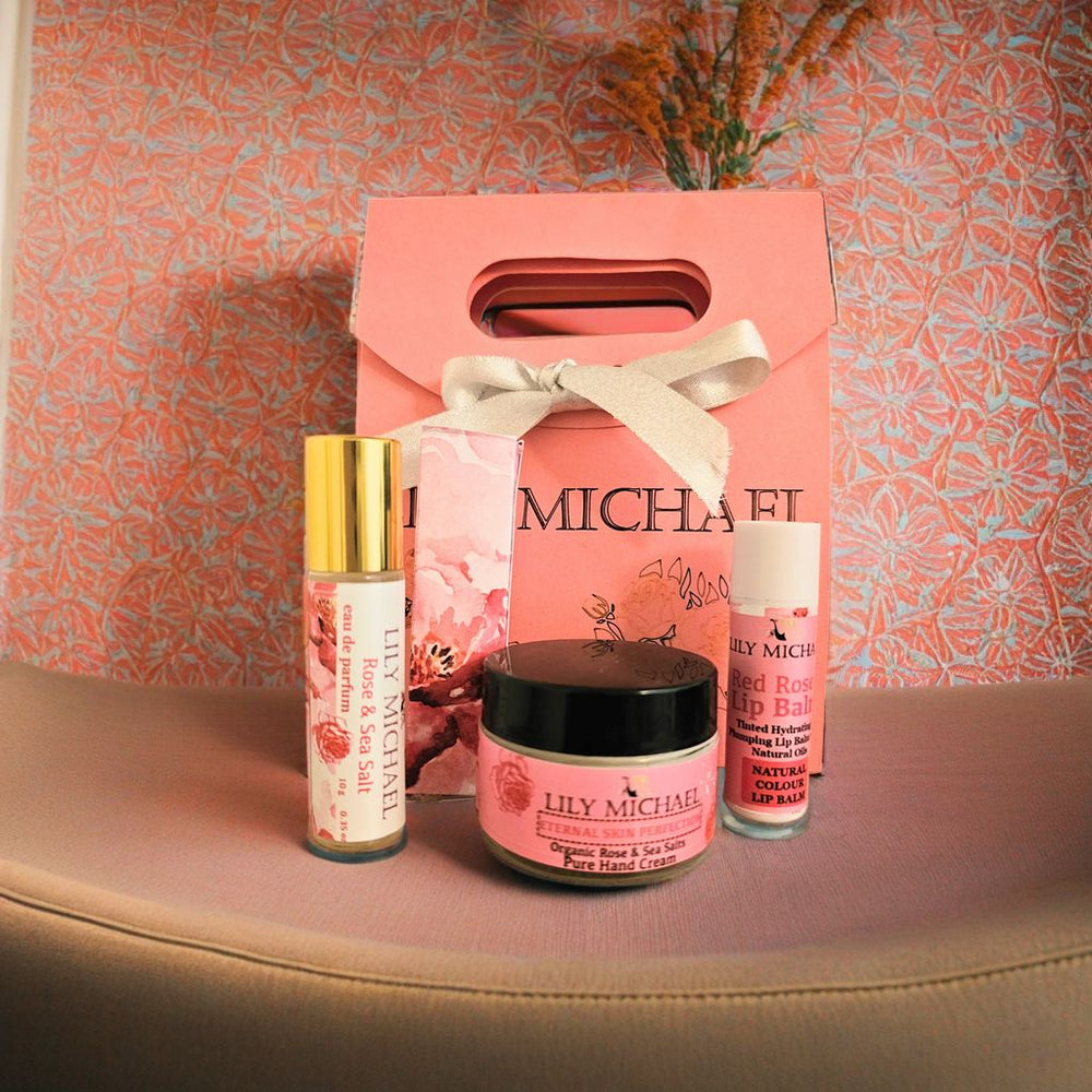 Lily Michael Rose & Sea Salt Lip Hand & Scent Handbag Haven Gift Set